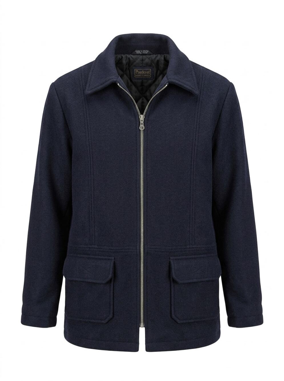 Vintage Pearlcoat 911 Wool Blend Navy Full Zip Lined Jacket Women Size 20